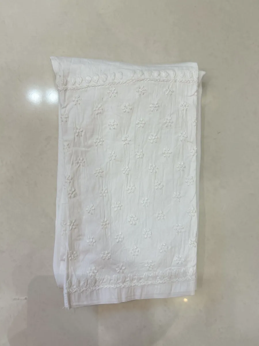 Chikankari Hand Embroidered Lycra Cotton Pant