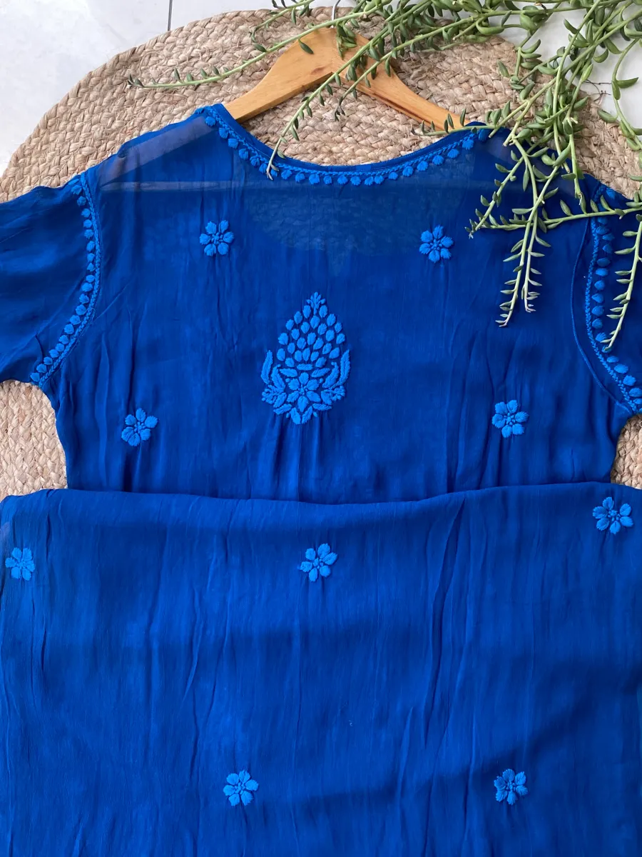 Viscose Chikankari Hand Embroidered Kurta and Dupatta