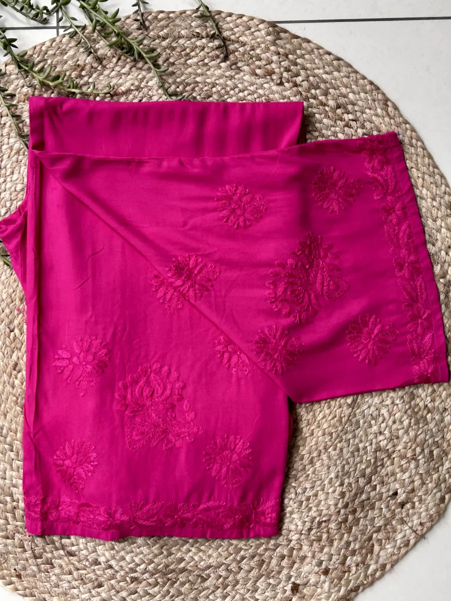Premium Chikankari Hand Embroidered Kurta Palazzo Set