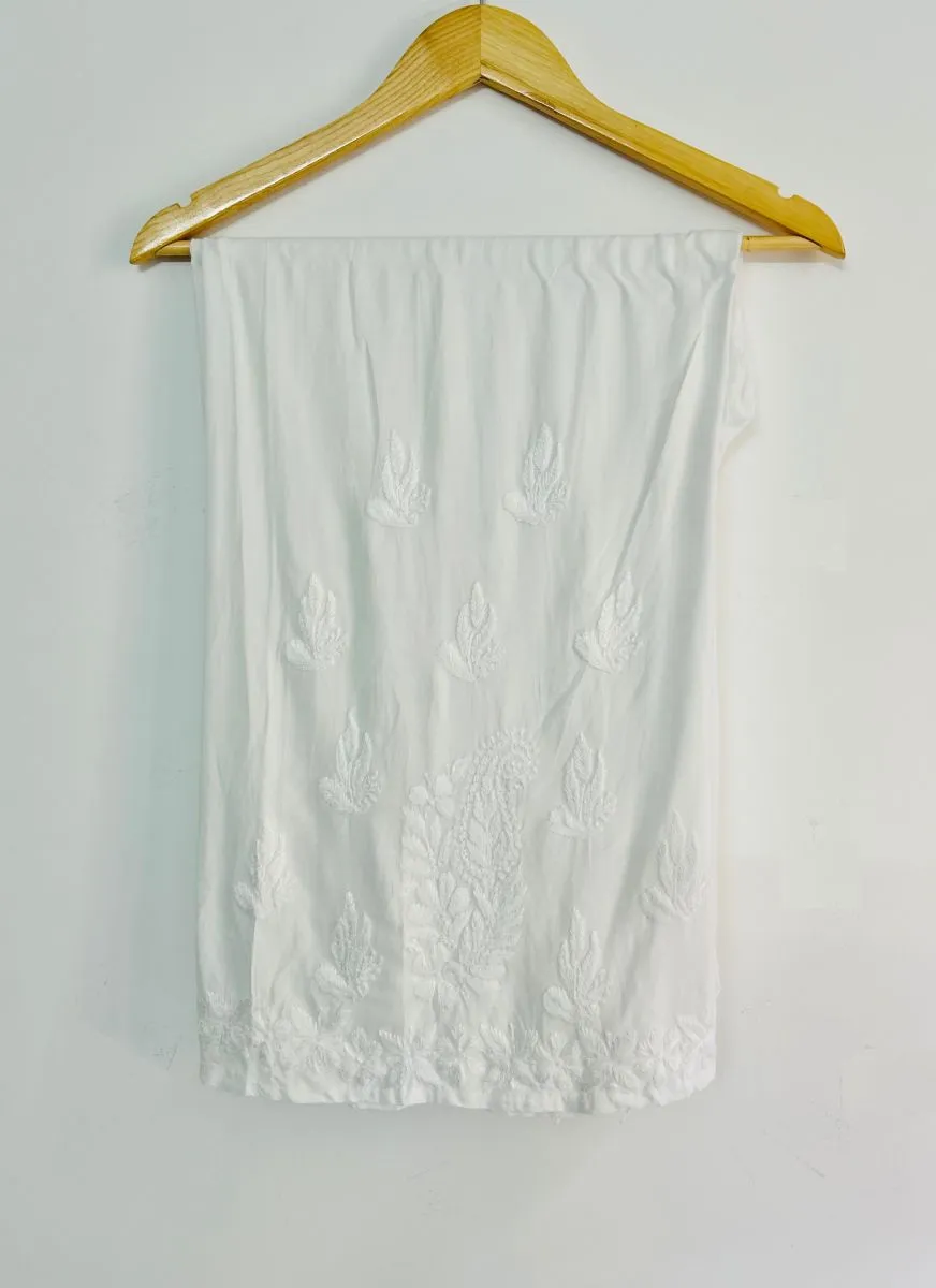 Rayon Chikankari Hand Embroidered Solid Palazzo