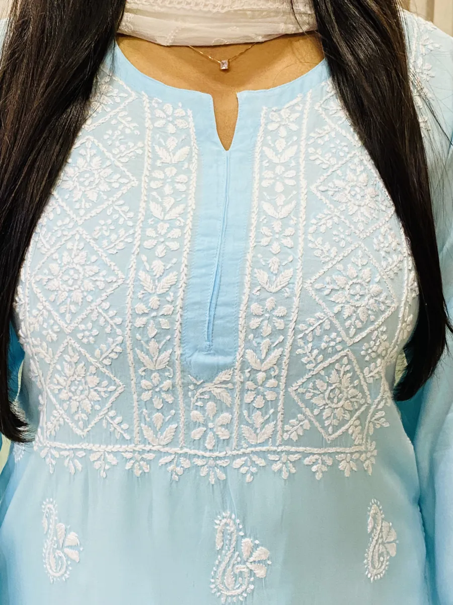 Premium Modal Chikankari Hand Embroidered Solid Women's Kurta