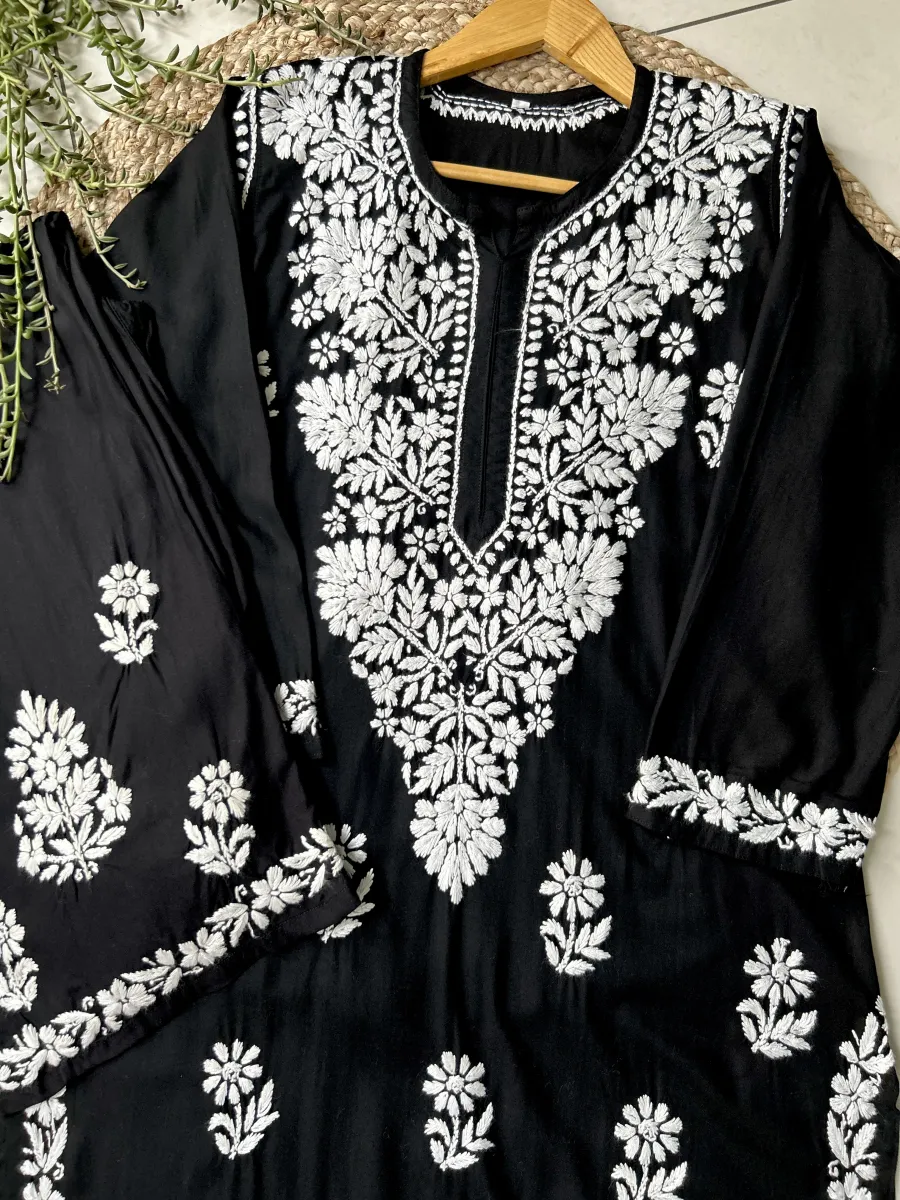 Rayon Chikankari Handwork women kurta palazzo set