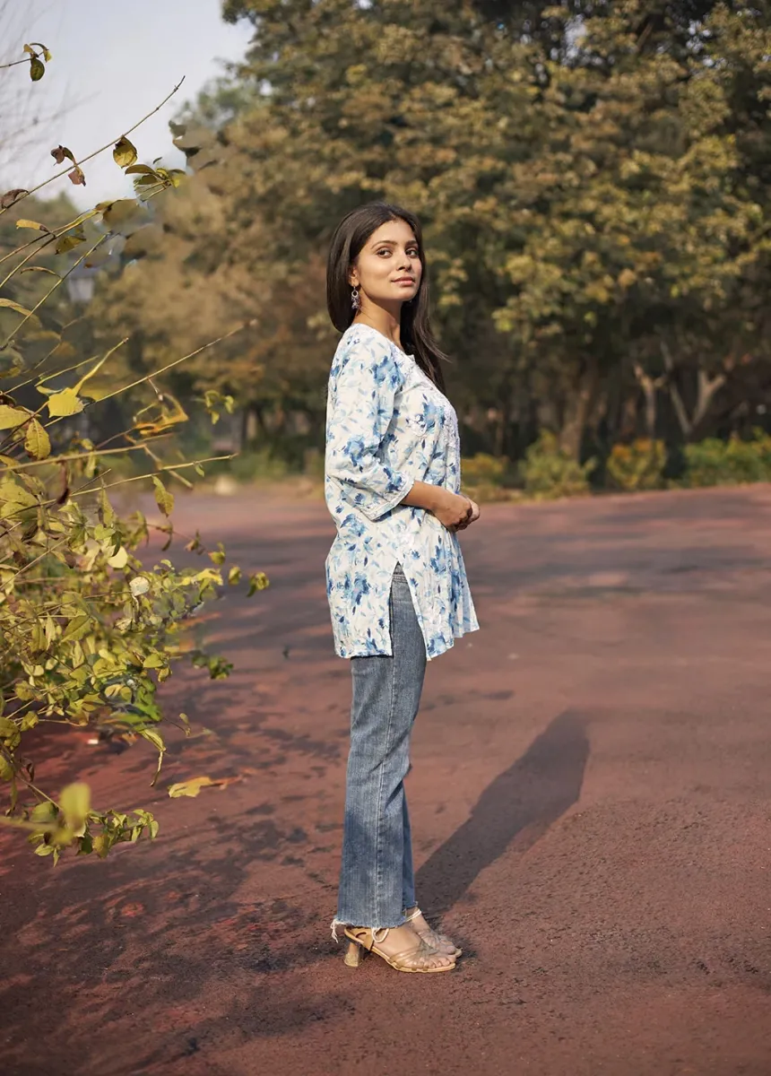 Mulmul Printed Short kurti