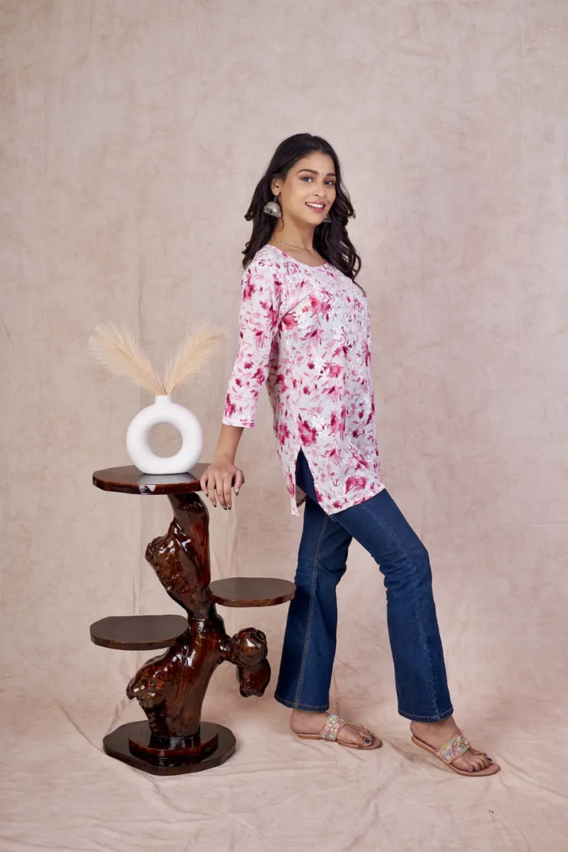 Mulmul Printed Short kurti
