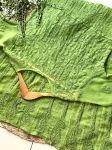Resham Chikankari Hand Embroidered Women's Yog Anarkali Kurta  - Green