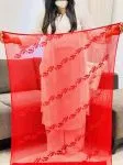 Red Chikankari Women's Dupatta  - Red
