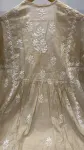 Beige Kohinoor Mul-Chanderi Chikankari Hand Embroidered Women's Anarkali Kurta Set