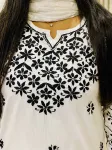 Mulmul Cotton Chikankari Hand Embroidered Solid Women's Long Kurta  - White