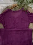 Mauve Zoya Viscose Chikankari Hand Embroidered Kurta and Dupatta