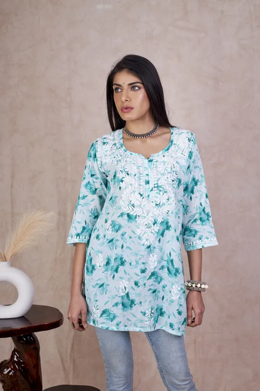 Rama Kannika Mulmul Printed Short kurti